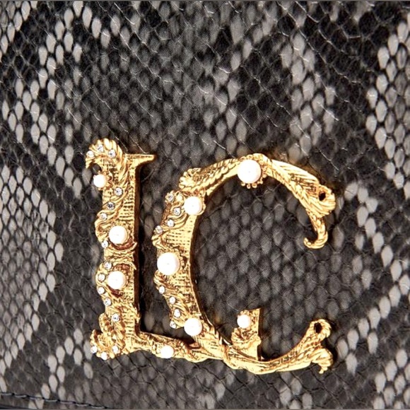 LA CARRIE Made in Italy Night Edition Python Print Clutch - Picture 5 of 5